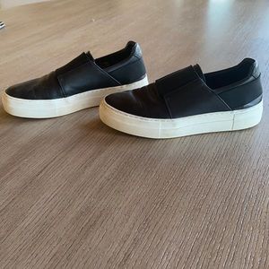 Helmut Lang black leather sneakers